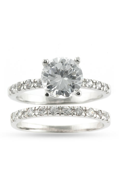 Kim Rogers 2 Piece Eternity Band Box Ring Set belk Kim Rogers 2 Piece Eternity Band Box Ring Set belk