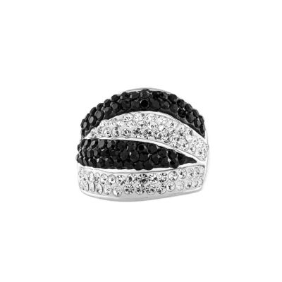 Belk Silverworks Silver Plated Crystal Pave Stripe Ring Size 7 -  5800408BR0096BW7C