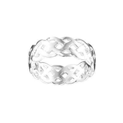 Belk Silverworks Siver Plated 7mm Thick Braided Ring