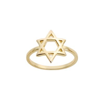 Belk Silverworks Gold Plated Star of David Ring- Size 7