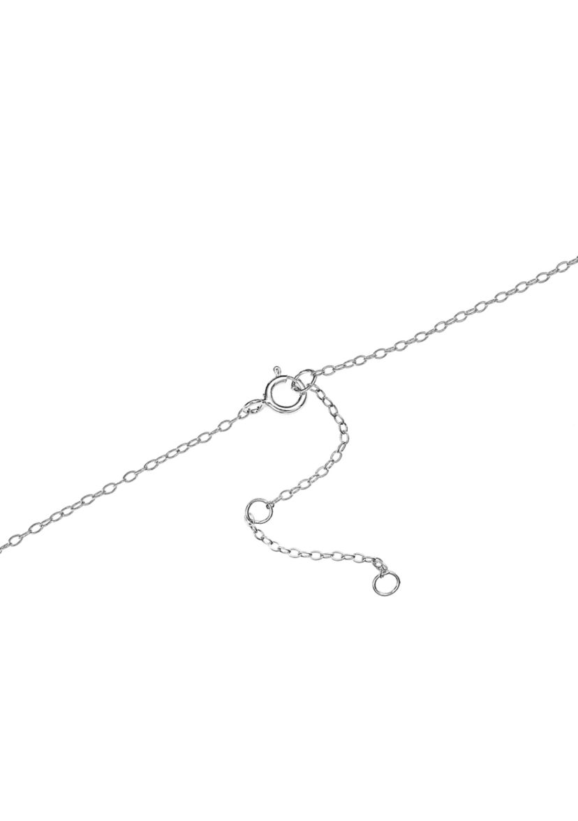 Boxed Sterling Silver 16" +1" +1" Cubic Zirconia Double Cloud Necklace with 4mm Stud Earrings
