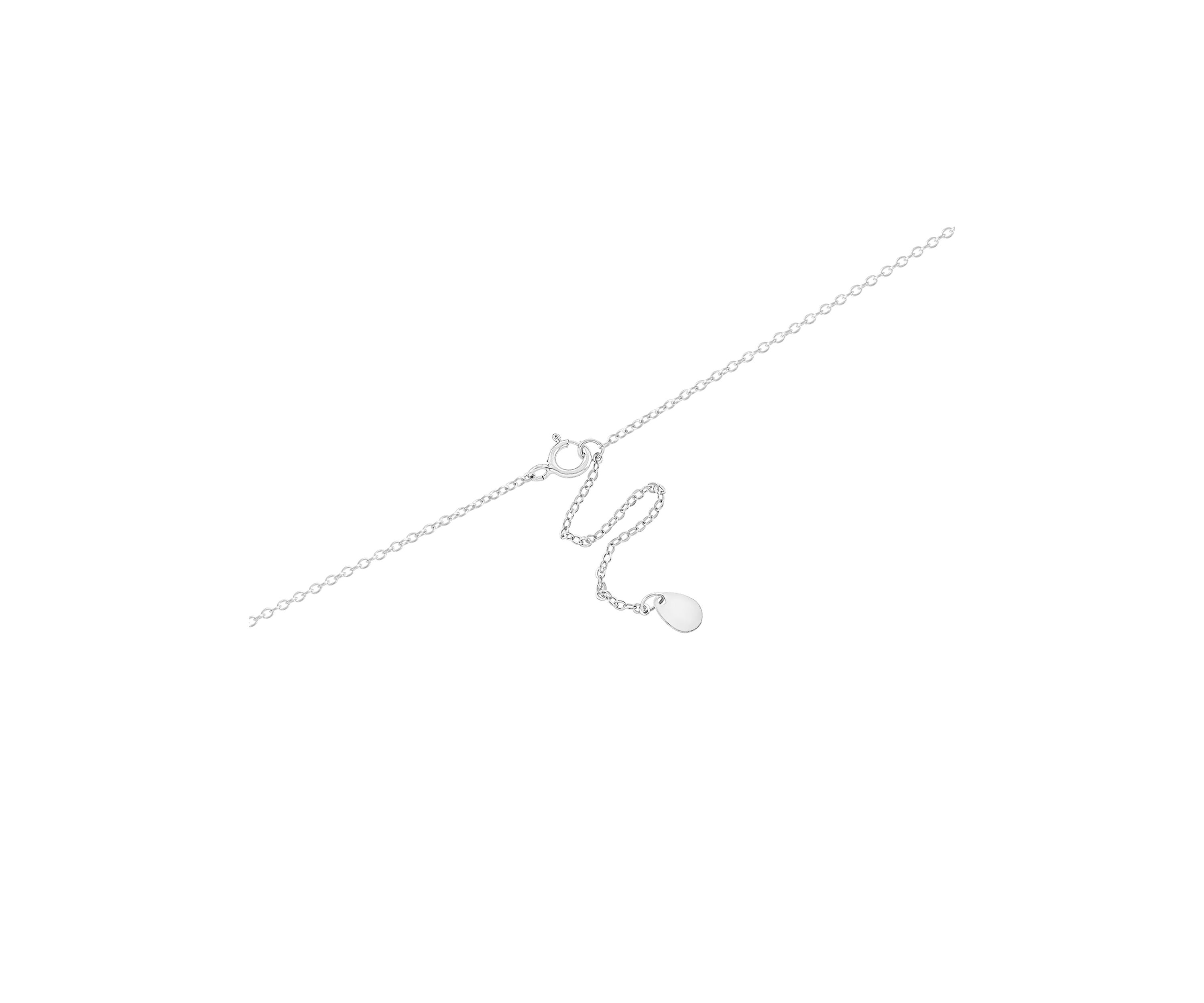  Sterling Silver Crystal Rectangle and Cubic Zirconia Pendant Necklace with Square Stud Earrings Set