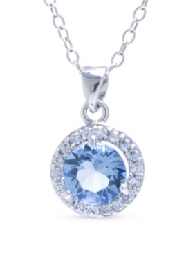 Belk Silverworks Sterling Silver Swarovski®/Cubic Zirconia Pendant ...