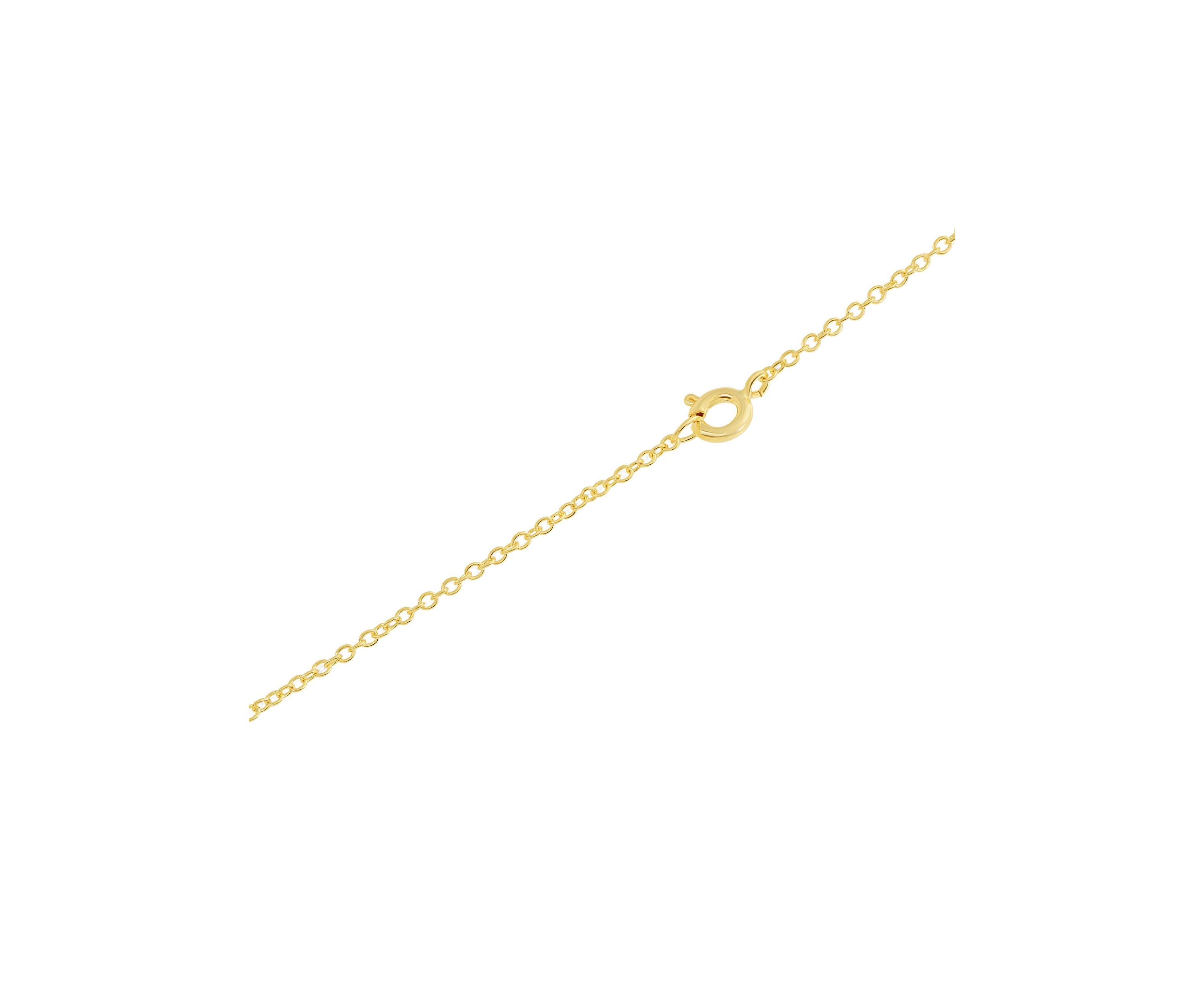 Gold Over Sterling Silver Cubic Zirconia Cross Pendant Necklace
