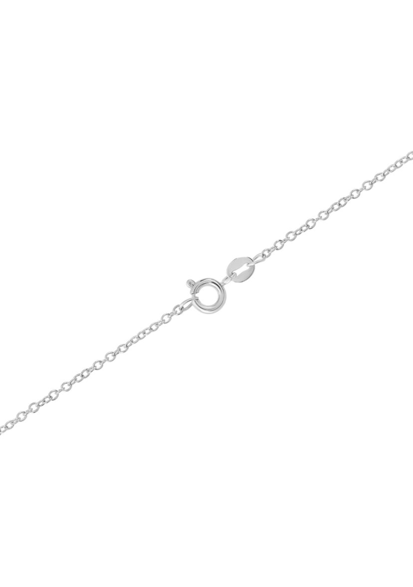 Sterling Silver 3 Stone Cubic Zirconia Drop Pendant Necklace