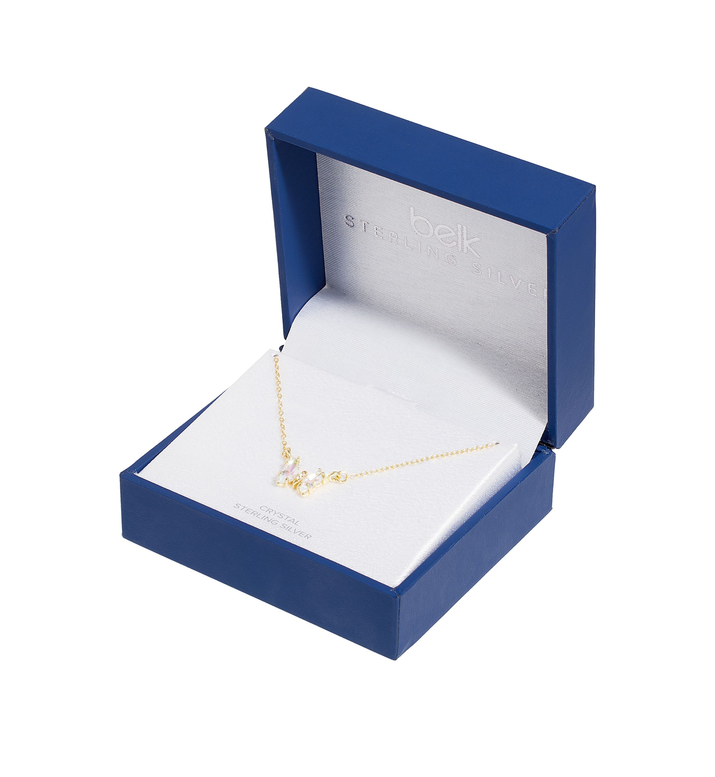 Boxed Crystal Mini Butterfly with Cubic Zirconia Necklace