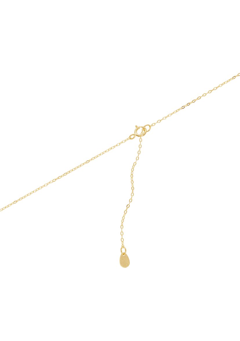Gold Over Sterling Silver Cubic Zirconia Butterfly Fluted Necklace