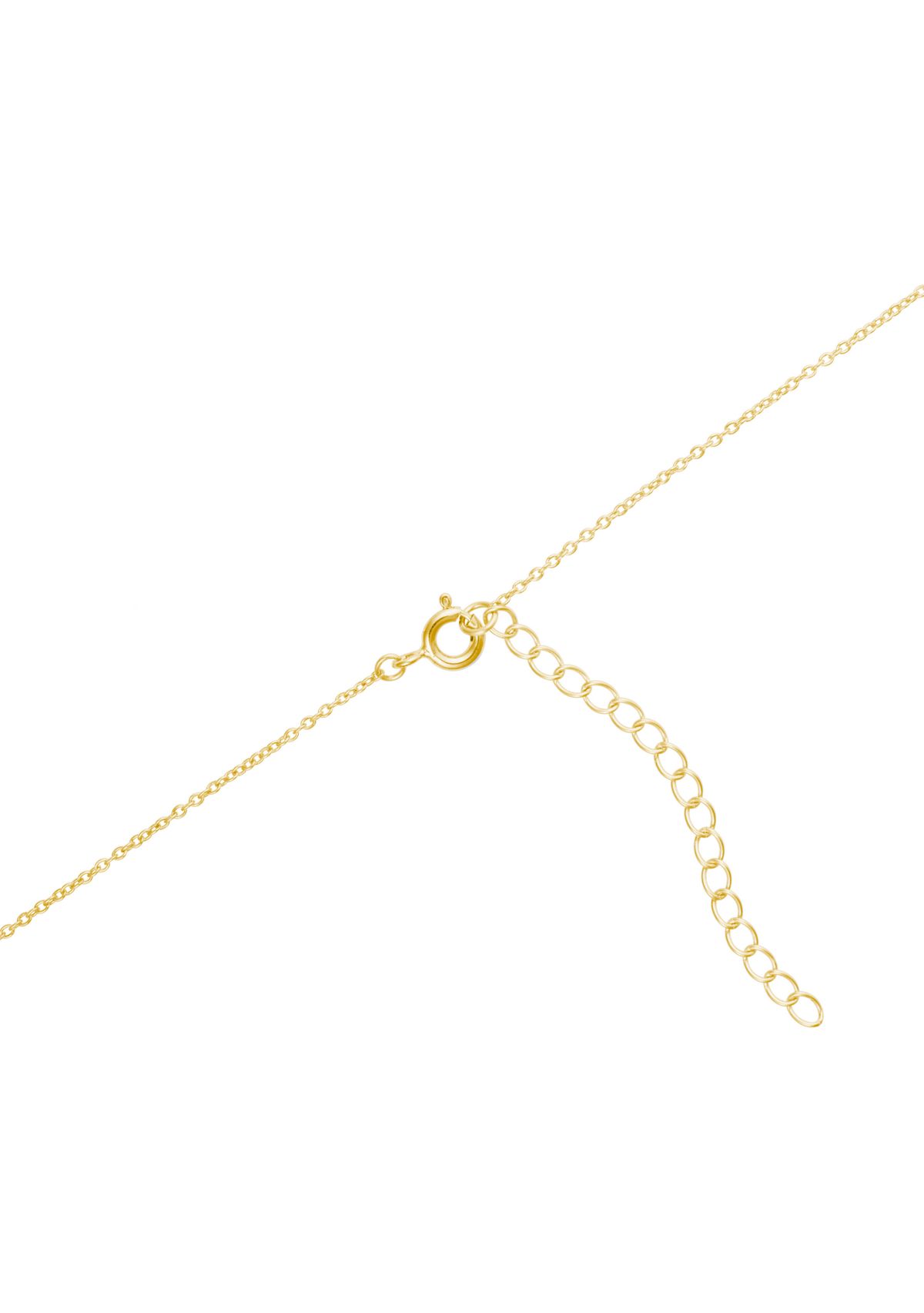 Sterling Silver Cubic Zirconia Loop Cross Necklace