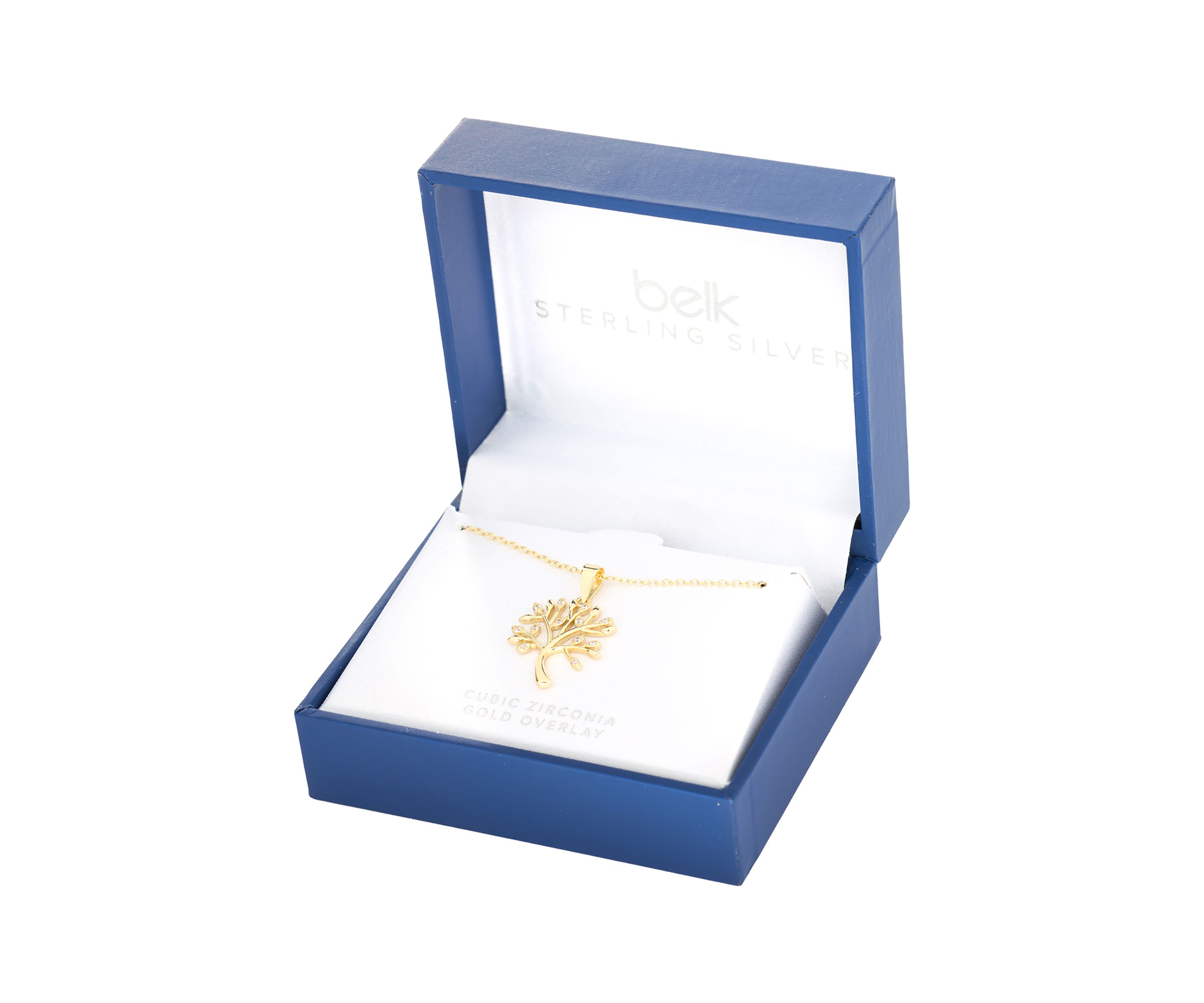 Sterling Silver Cubic Zirconia Tree of Life Necklace