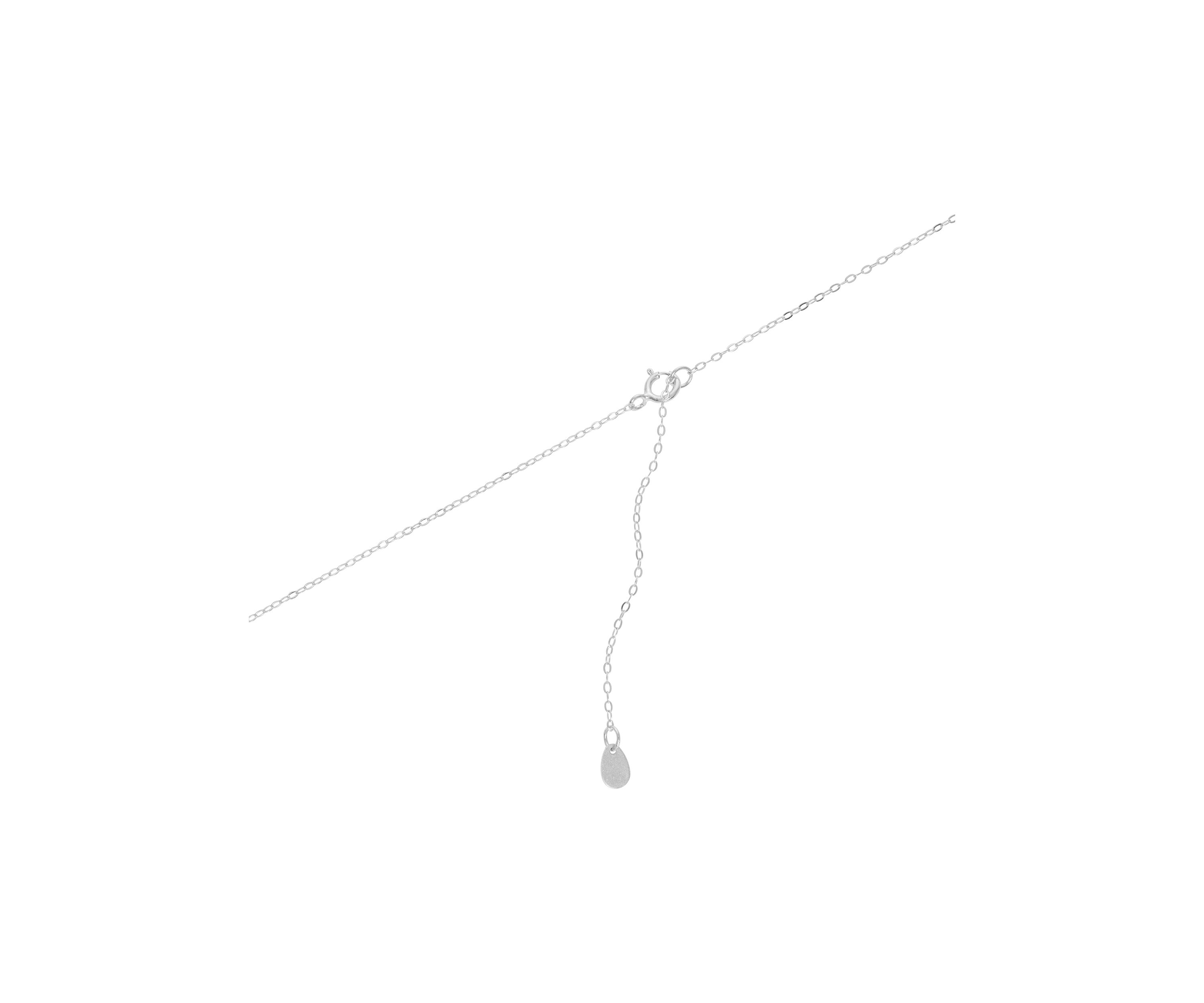 Sterling Silver Cubic Zirconia Filigree Moon Necklace