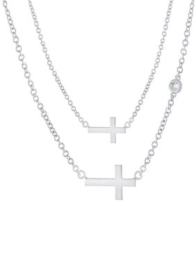 Boxed Fine Silver Plated Mom & Me Necklace Set