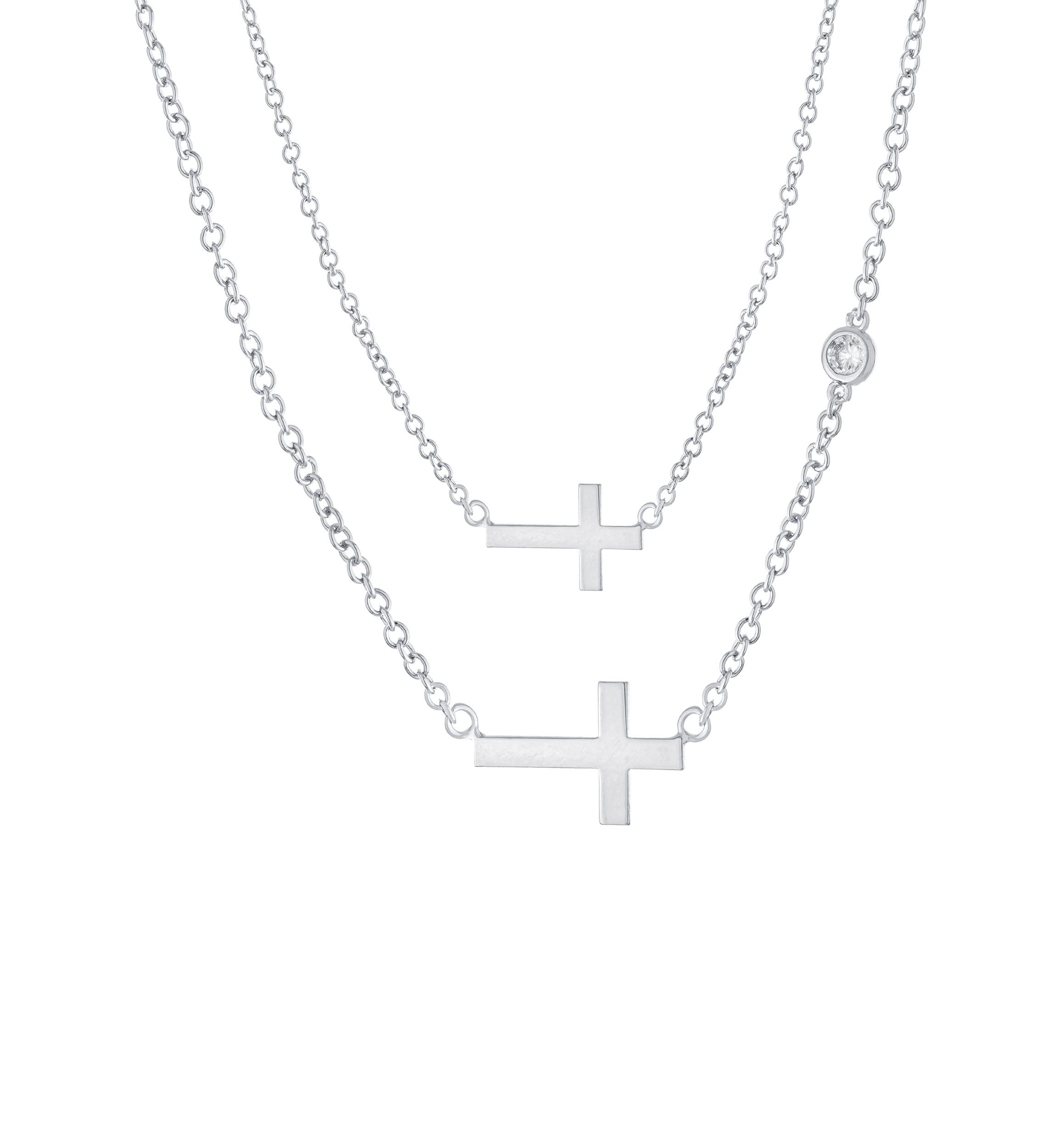 Boxed Fine Silver Plated Mom & Me Necklace Set