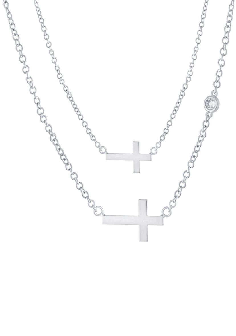 Boxed Fine Silver Plated Mom & Me Necklace Set