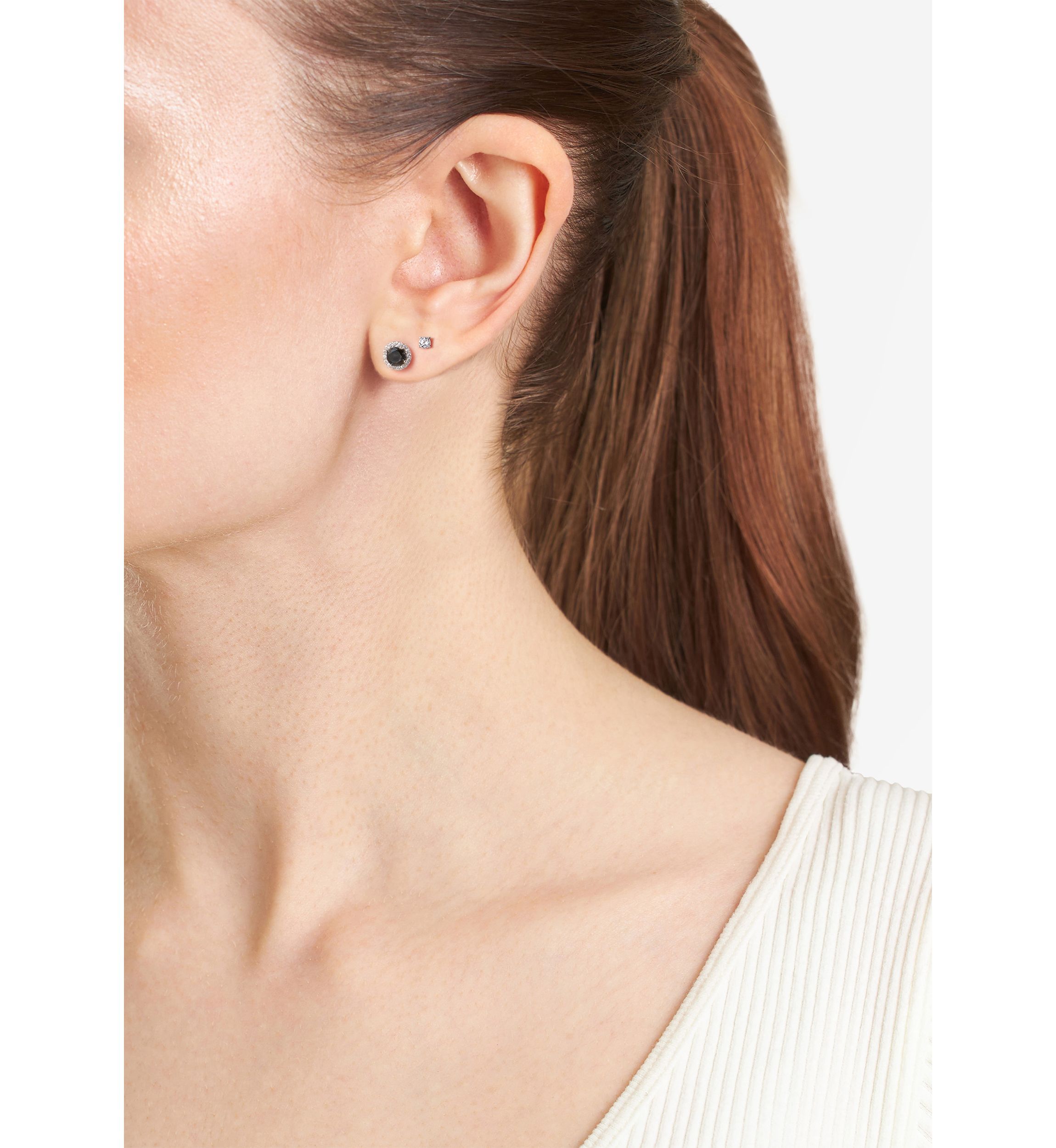 Sterling Silver Cubic Zirconia Halo Stud Earring Set