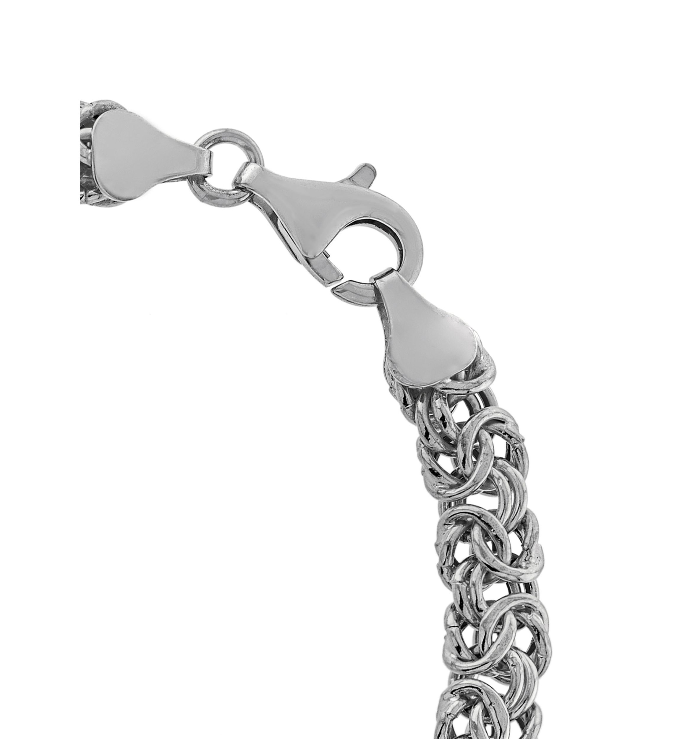 Sterling Silver 7.5" Byzantine Bracelet