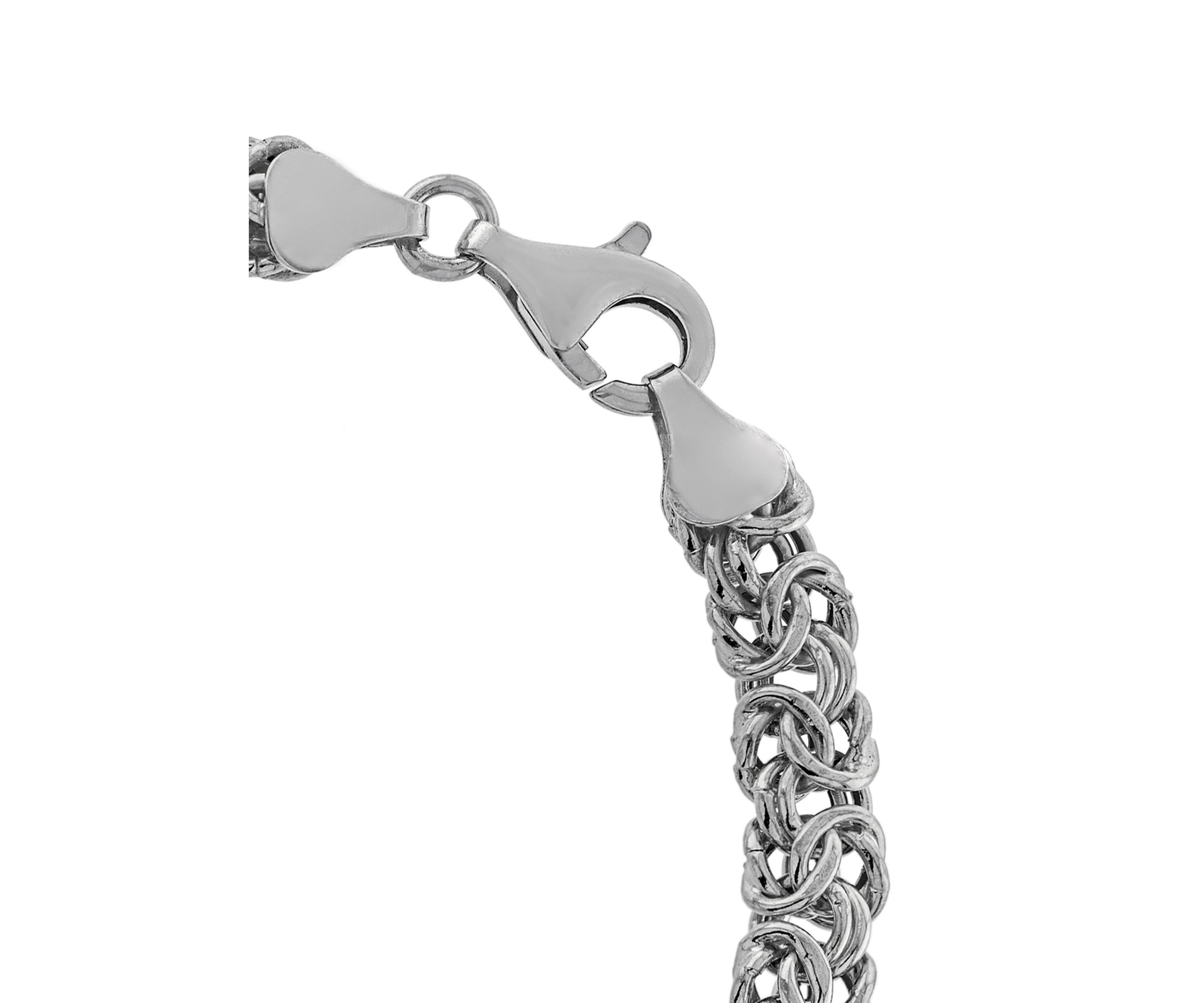 Sterling Silver 7.5" Byzantine Bracelet