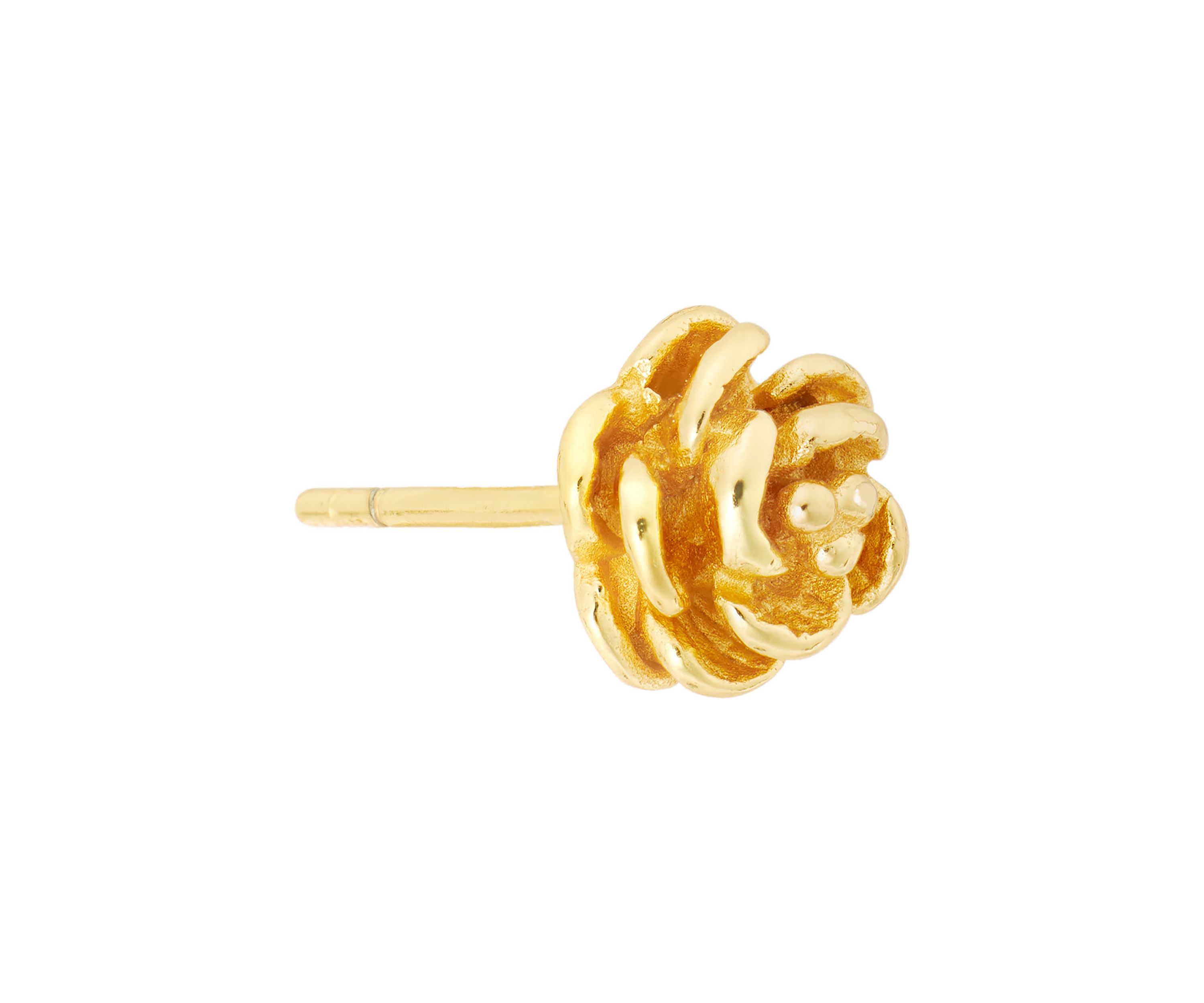 Sterling Silver Rose Stud Earrings