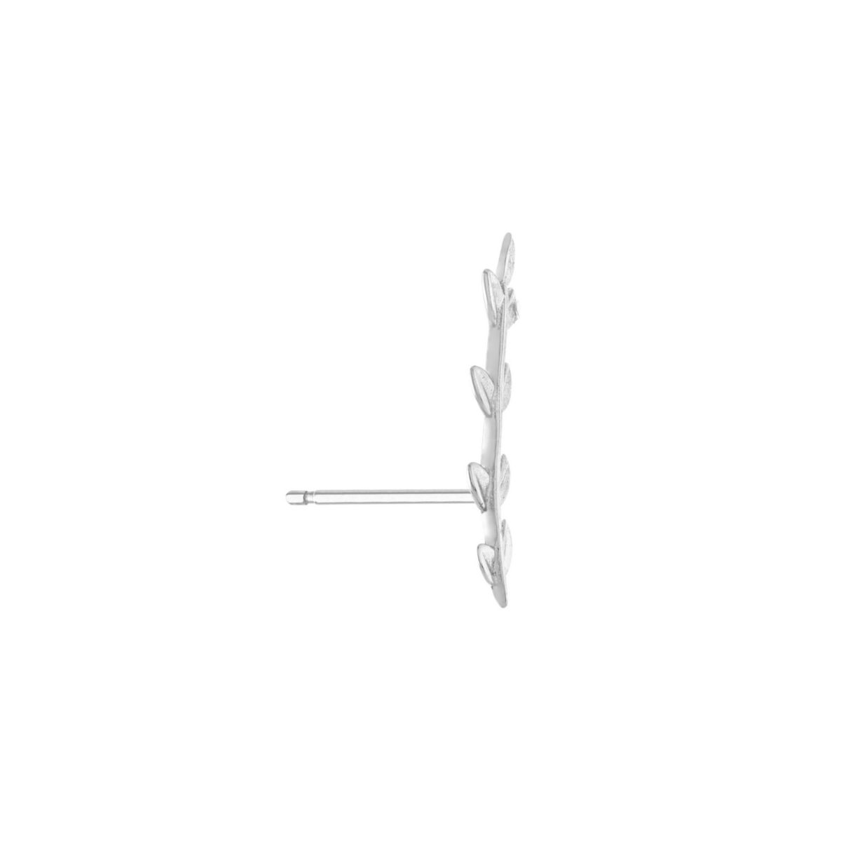 Sterling Silver Leaf Ear Fan Stud Earrings