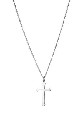 Sterling Silver 18" Cross Pendant Necklace