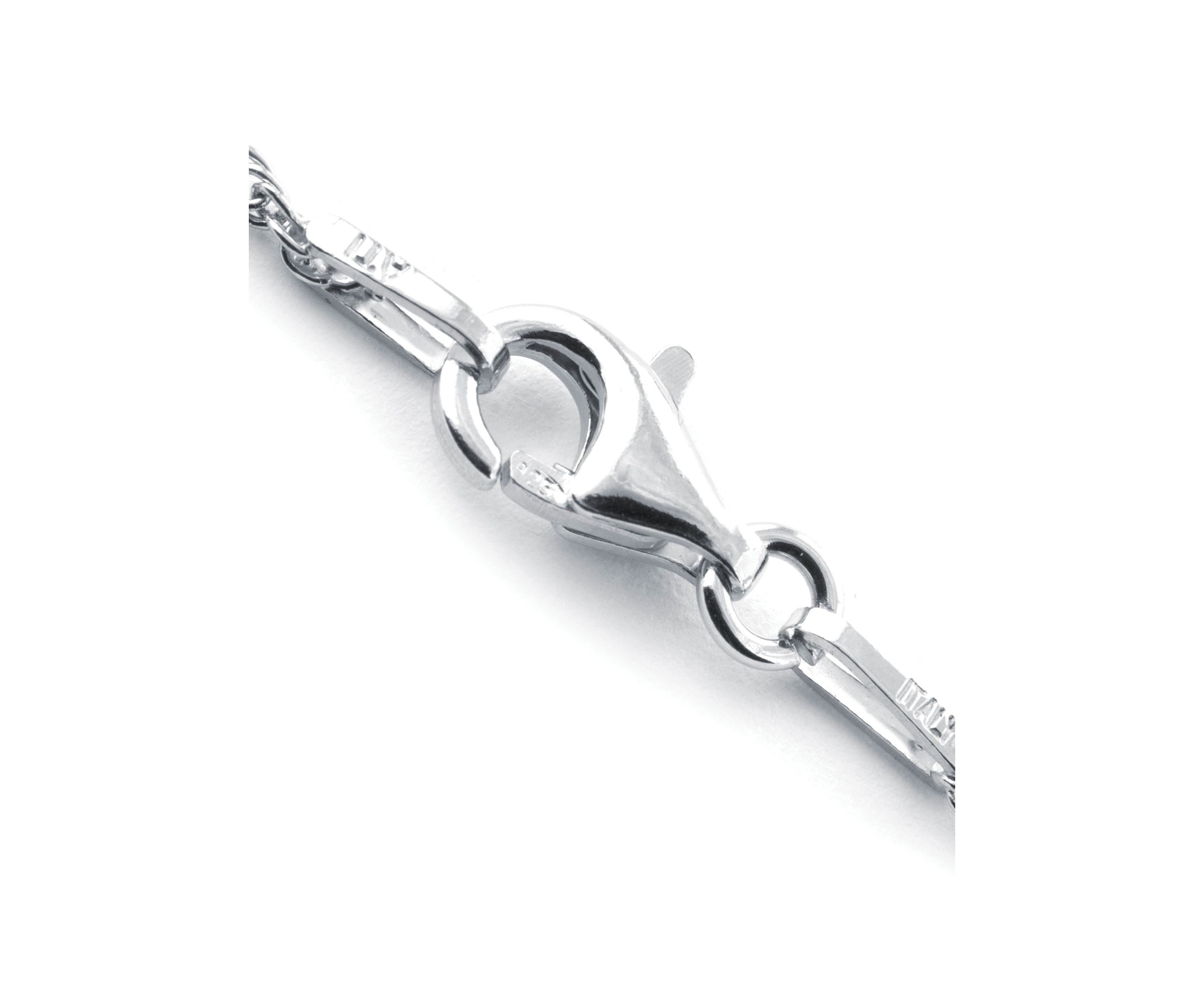 Sterling Silver Simulated Red Jasper Rope-Edge Teardrop Pendant