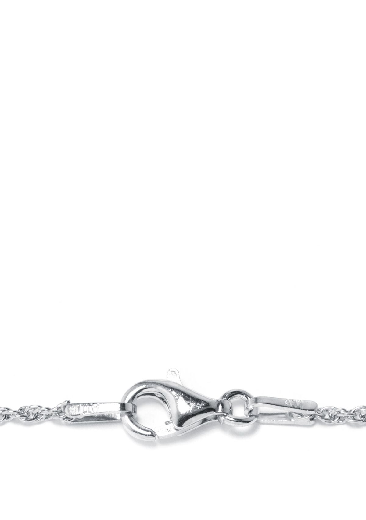 Sterling Silver 18in. Genuine Turquoise Paw Print Necklace