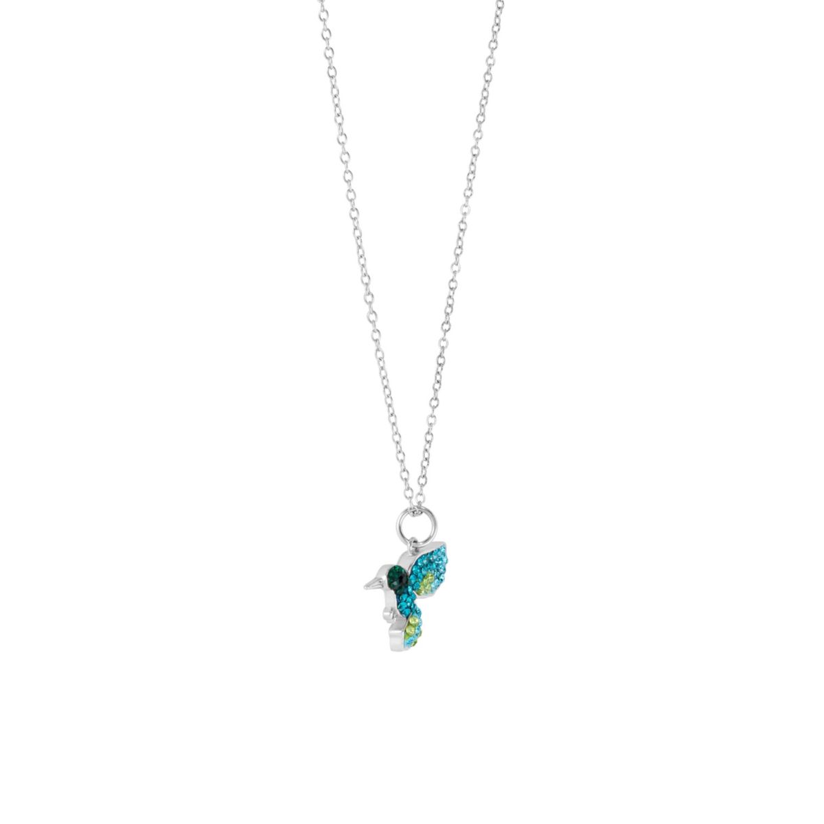 Sterling Silver 16+2-in. Crystal Hummingbird Pendant Necklace