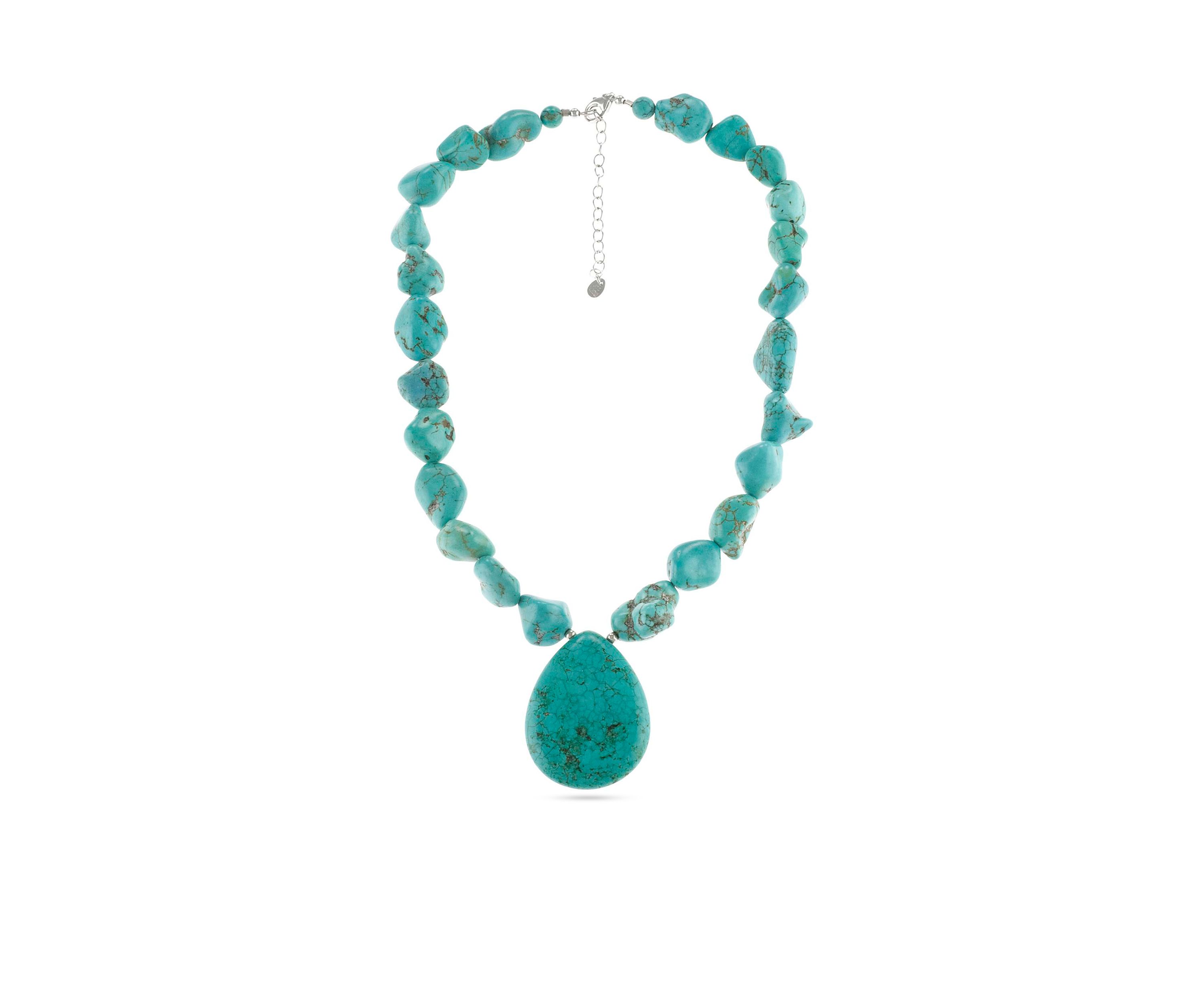 Silver-Tone Nugget Necklace