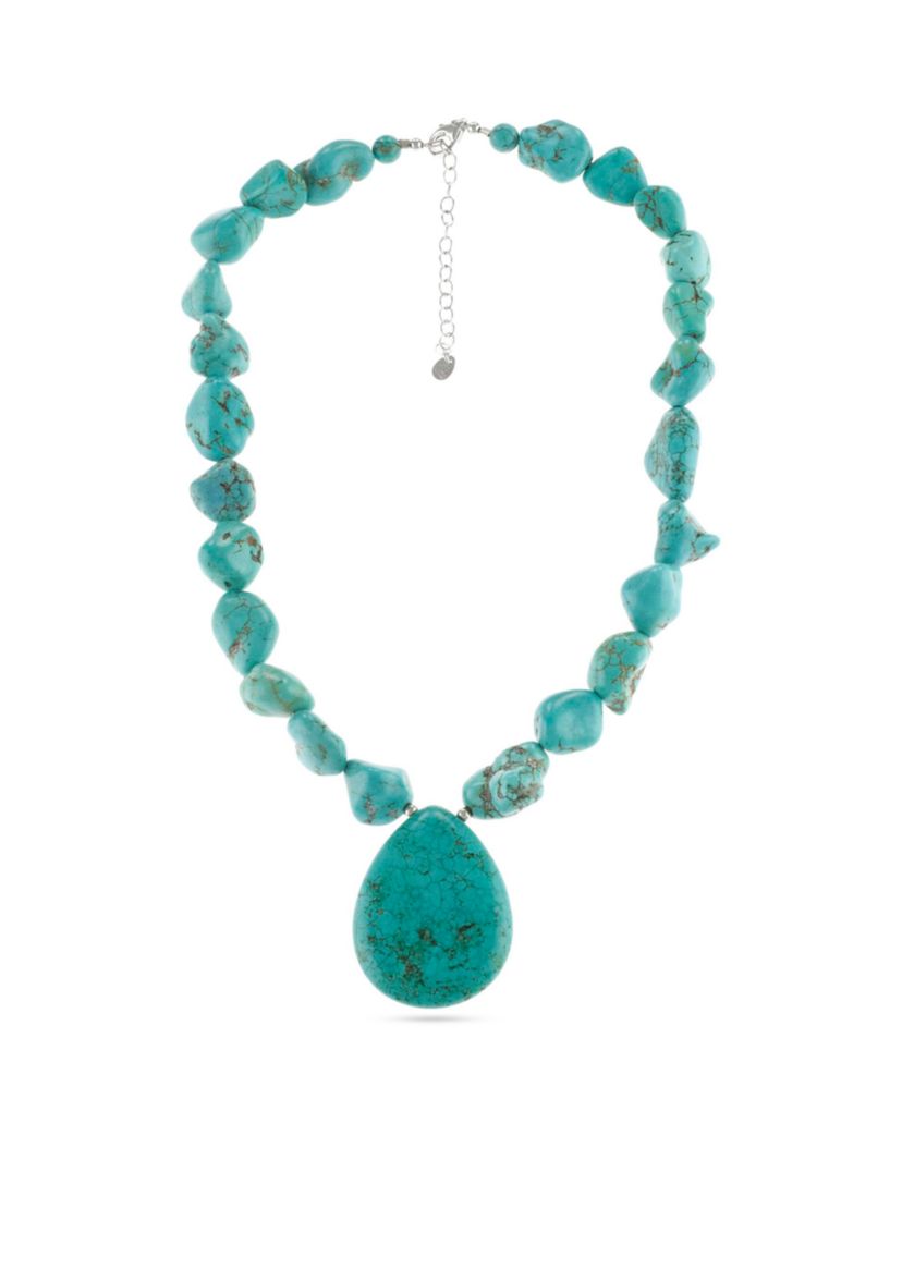 Silver-Tone Nugget Necklace