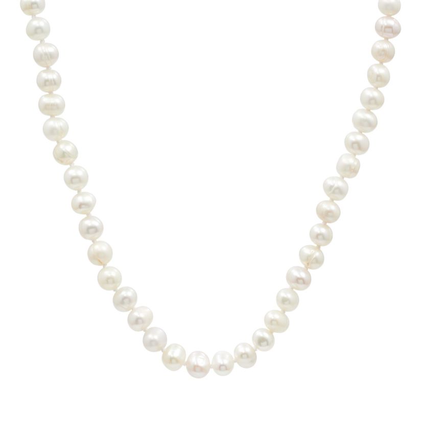 Sterling Silver 16+2IN Fresh Water Pearl Strand Necklace
