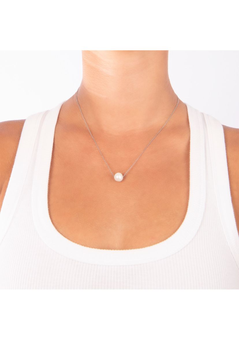 Sterling Silver 18" Freshwater Pearl Pendant Necklace