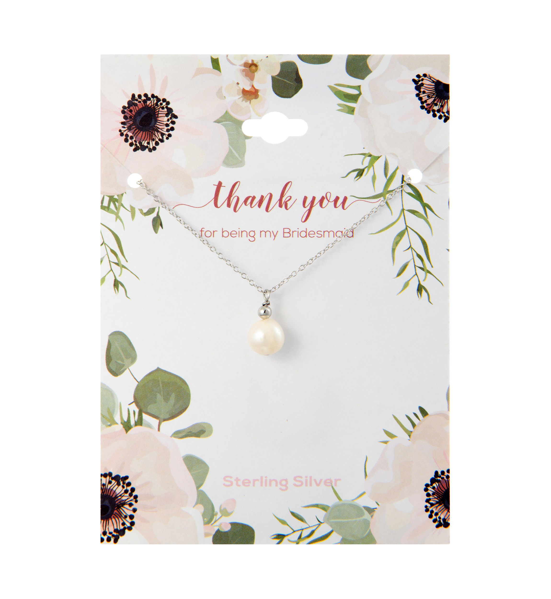 Sterling Silver 16+2" 7-7.5 Millimeter Freshwater Pearl Necklace
