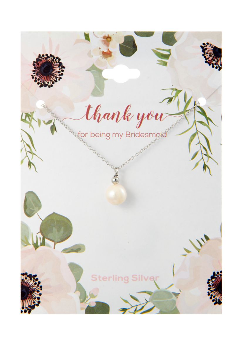 Sterling Silver 16+2" 7-7.5 Millimeter Freshwater Pearl Necklace