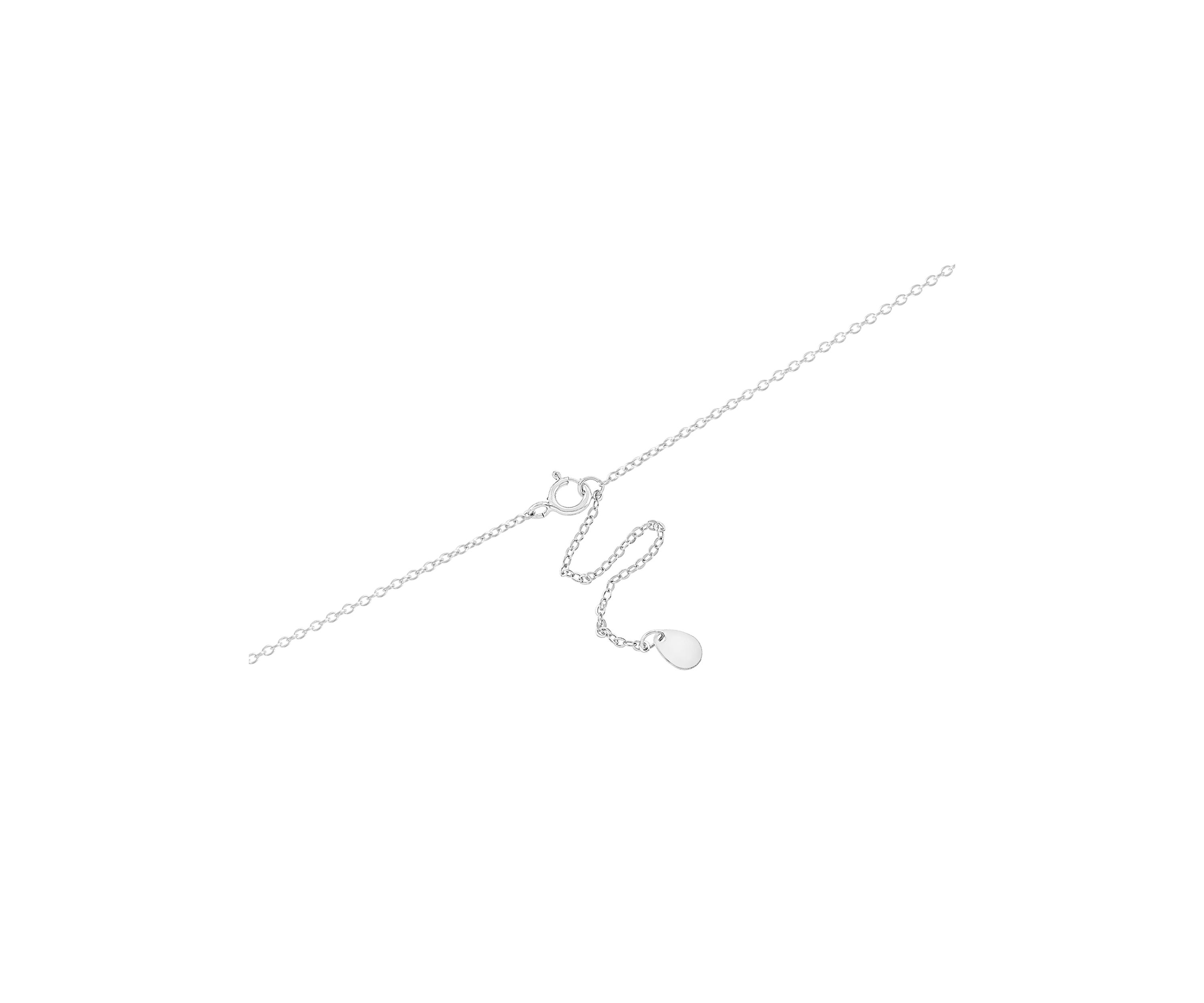 Sterling Silver 16" + 2" Fresh Water Pearl and Cubic Zirconia Heart Drop Necklace