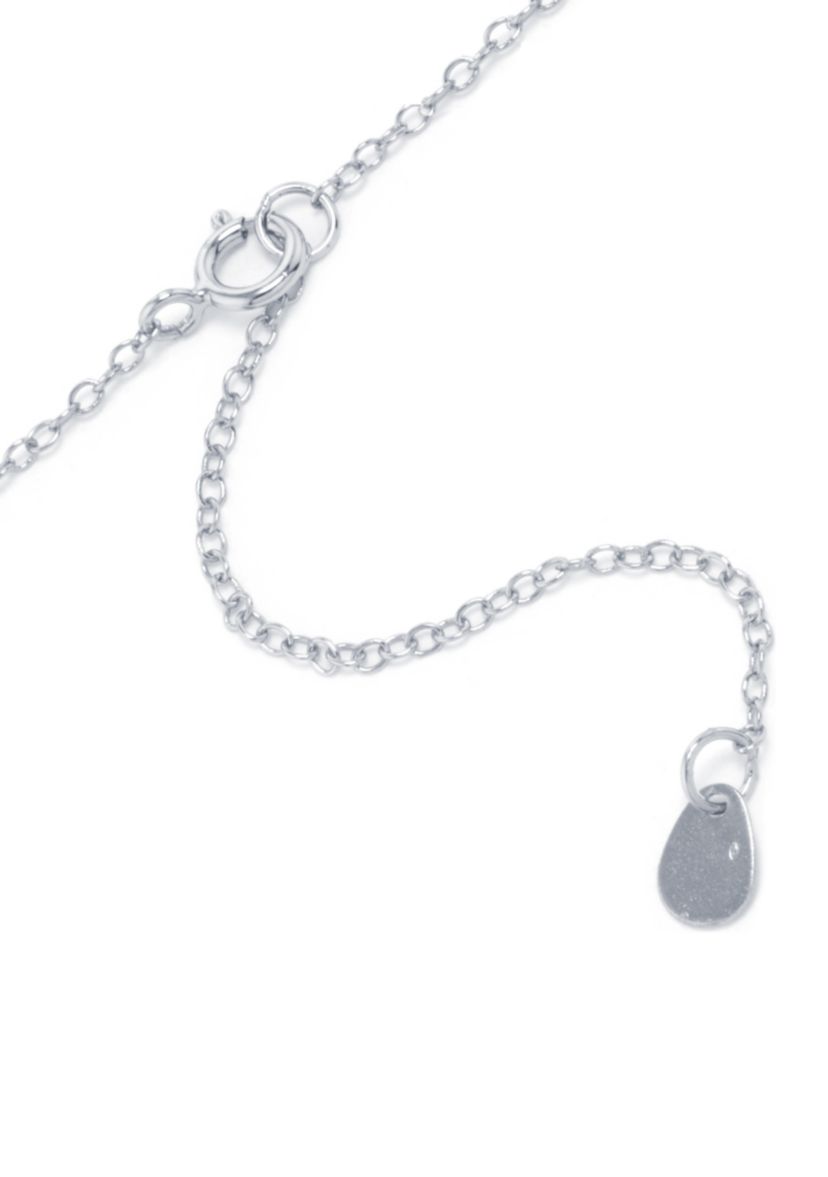 Sterling Silver Open Circle and Vertical Bar Layered Necklace