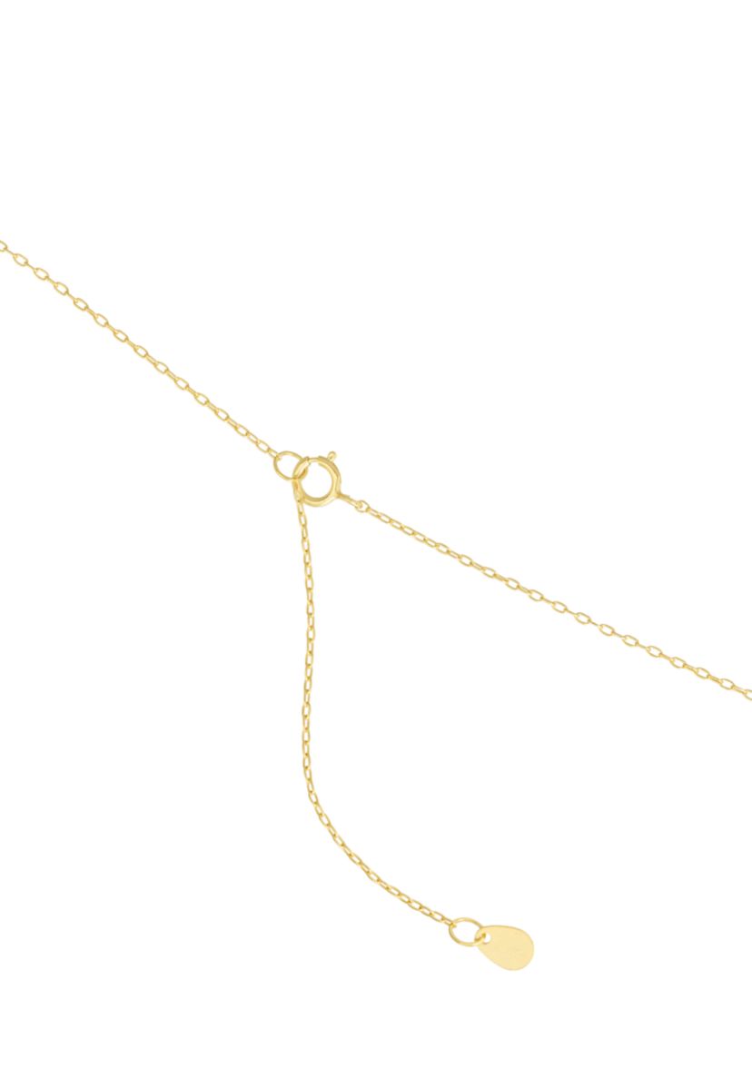 Gold Over Sterling Silver Cubic Zirconia Bezel Necklace