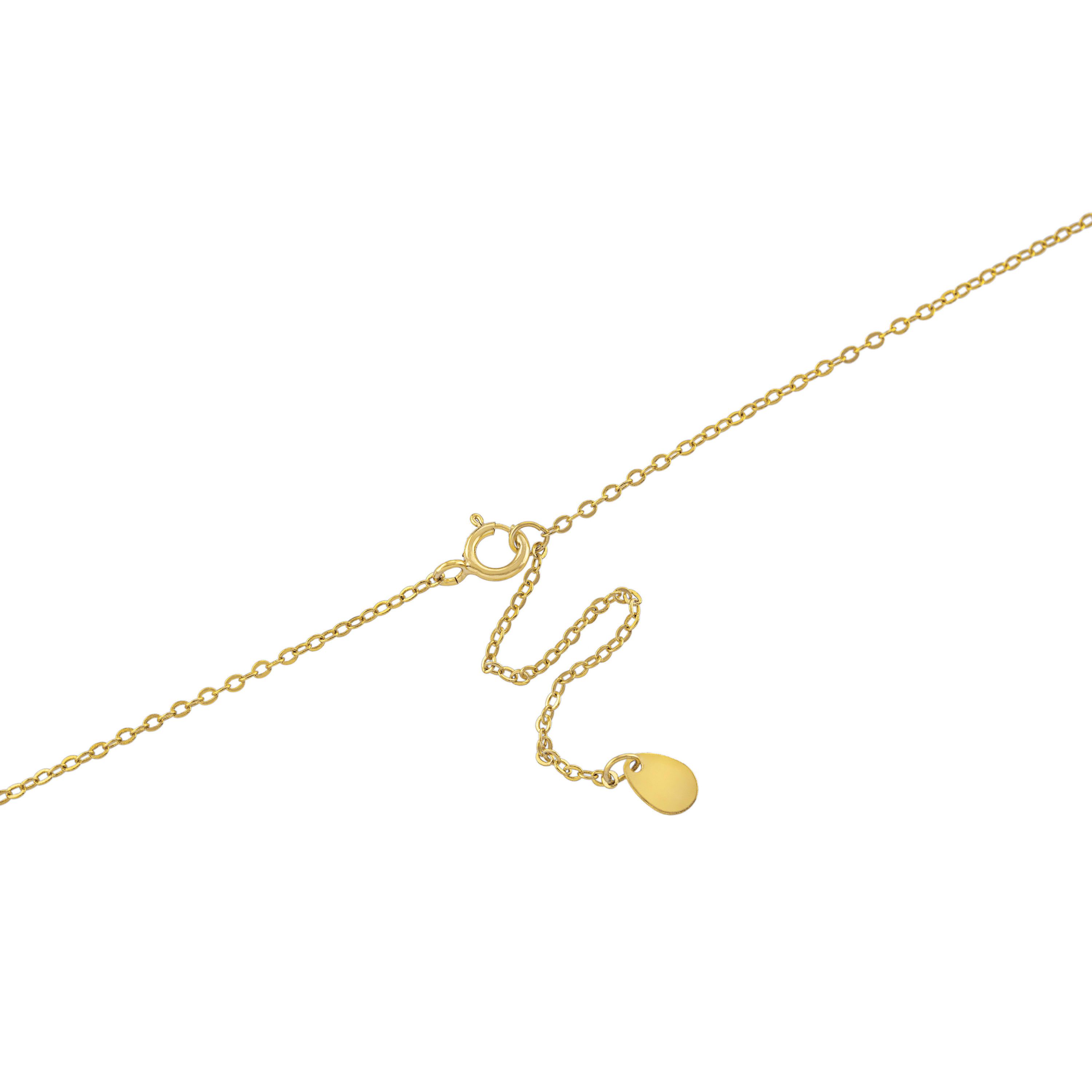 Gold Over Sterling Silver 16+2IN Small Cross Pendant Necklace