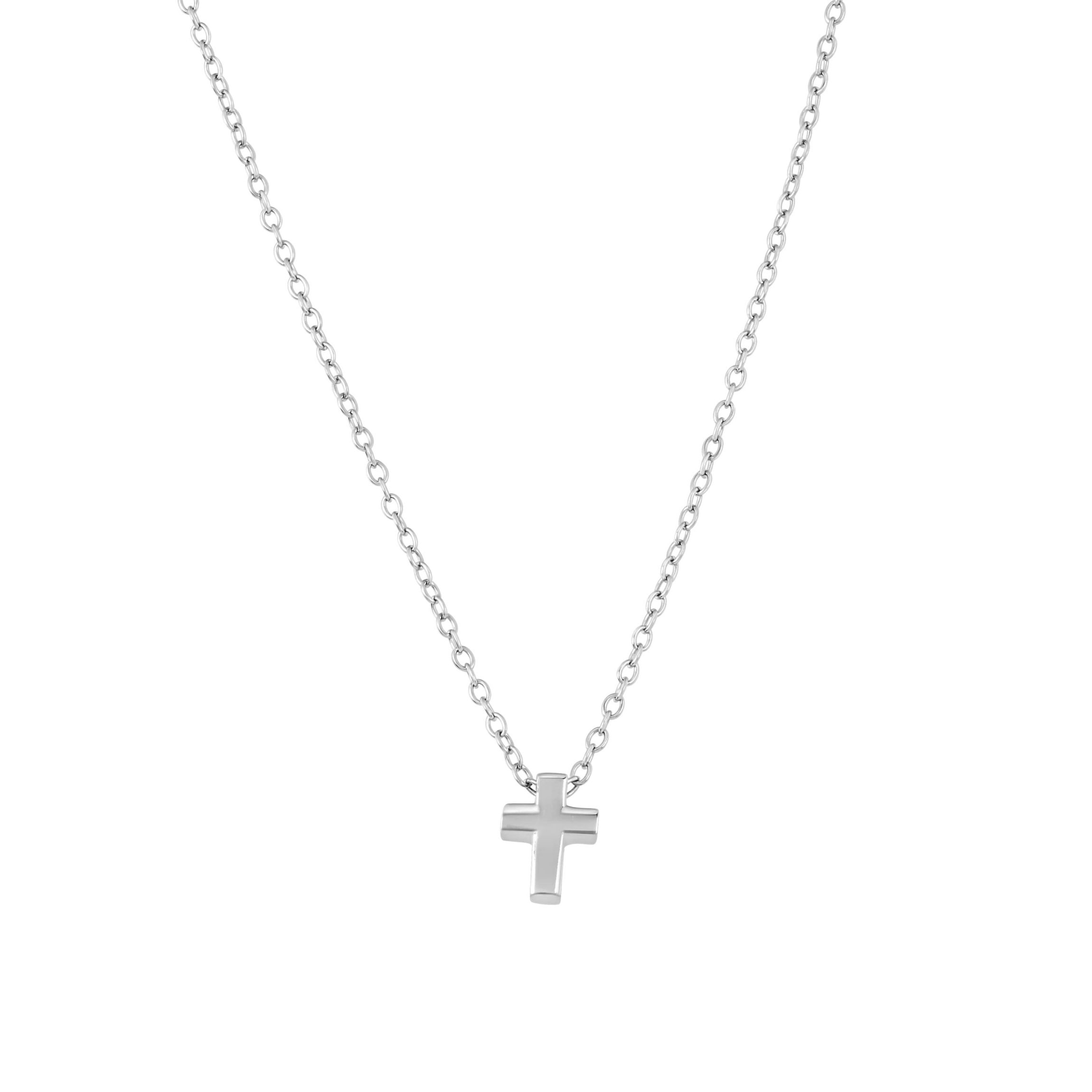Sterling Silver 16+2-in. Cross Pendant Necklace