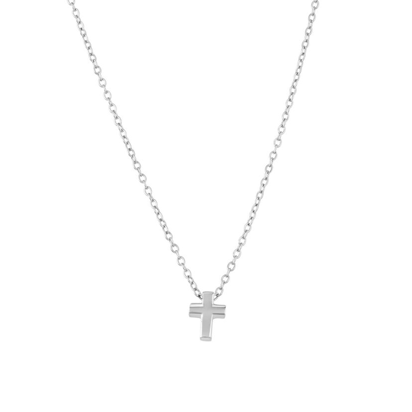 Sterling Silver 16+2-in. Cross Pendant Necklace