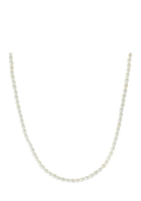 Belk Silverworks 3 Millimeter Freshwater Pearl Necklace