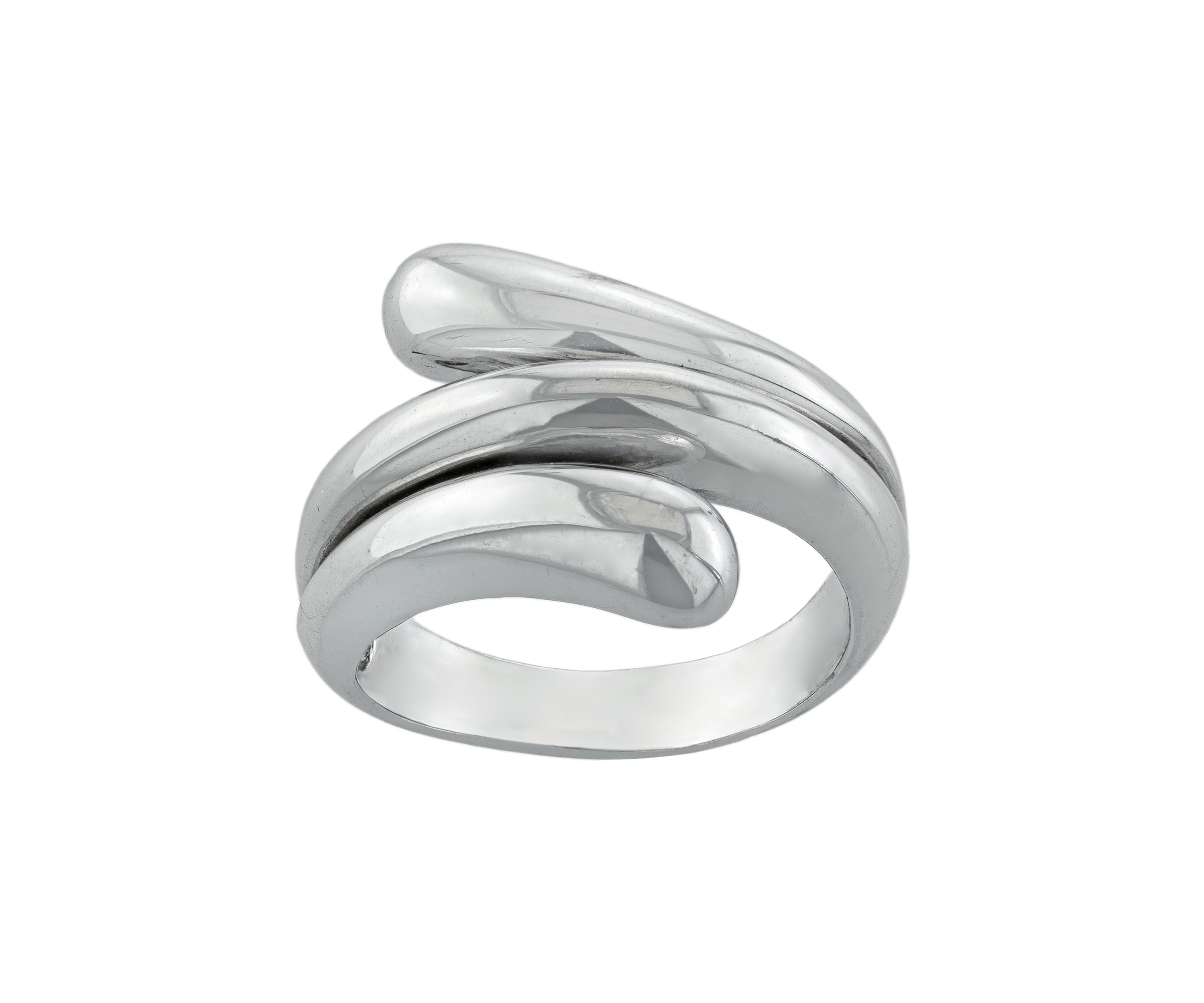 Sterling Silver Triple Band Bypass Ring