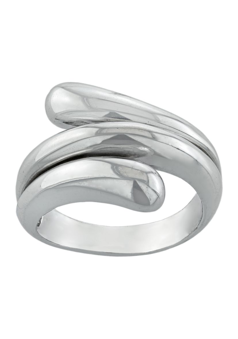 Sterling Silver Triple Band Bypass Ring