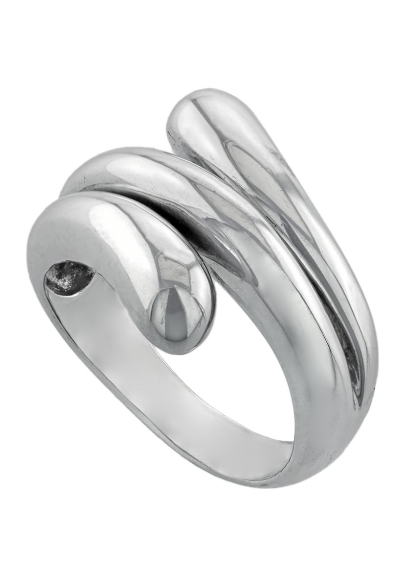 Sterling Silver Triple Band Bypass Ring