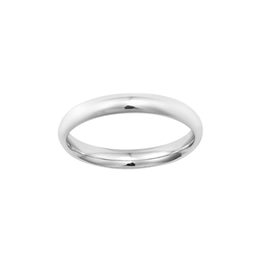 Sterling Silver Rounded Band Ring Size 7