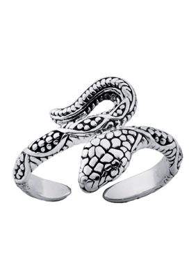 Belk Sterling Silver Sterling Silver Oxidized Snake Ring, Size 7