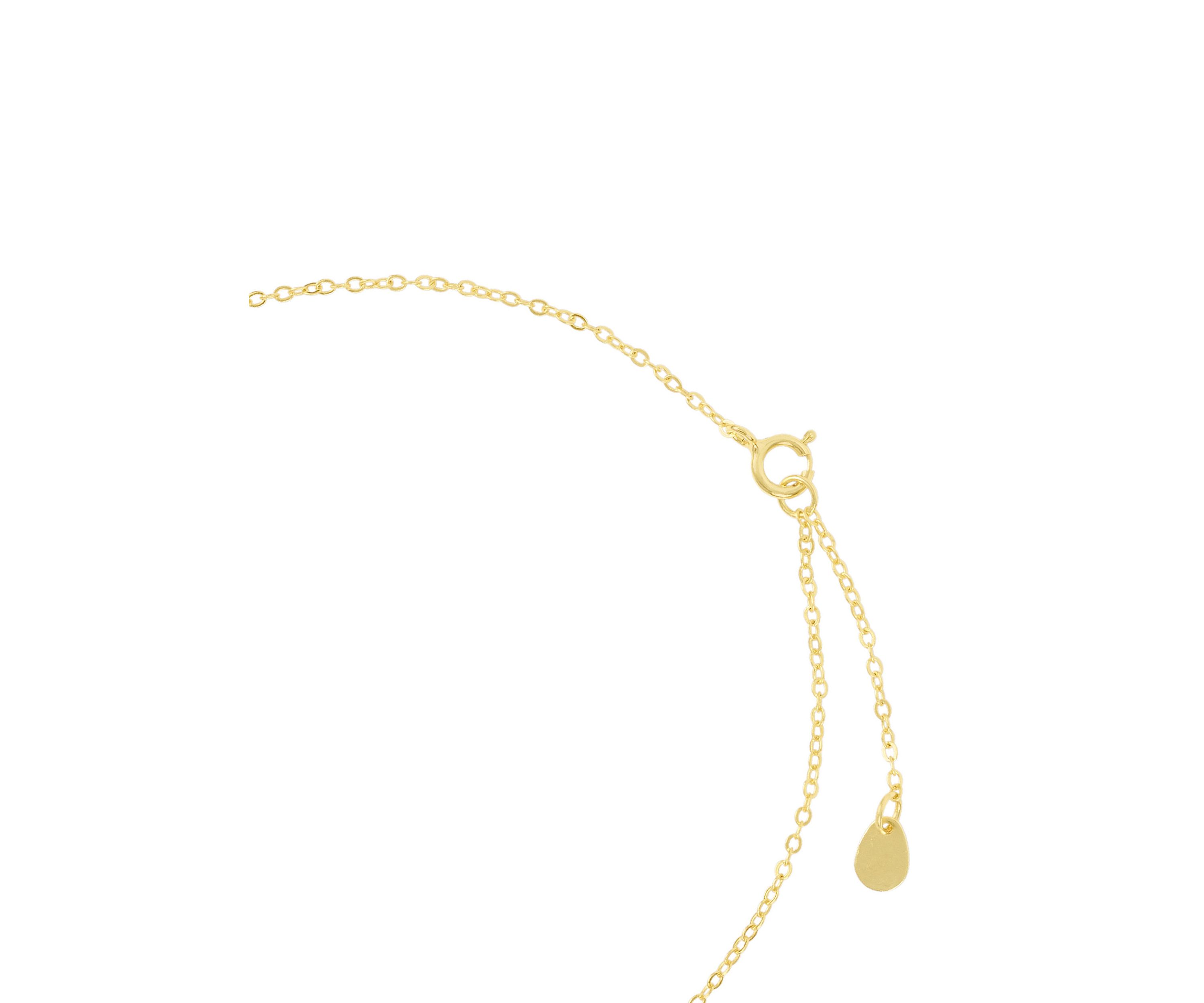 Gold Over Sterling Silver Interlocking Heart Anklet
