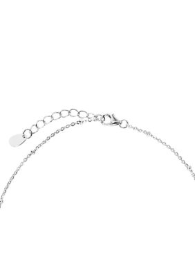 Sterling Silver Evil Eye Curb Bead Chain Anklet