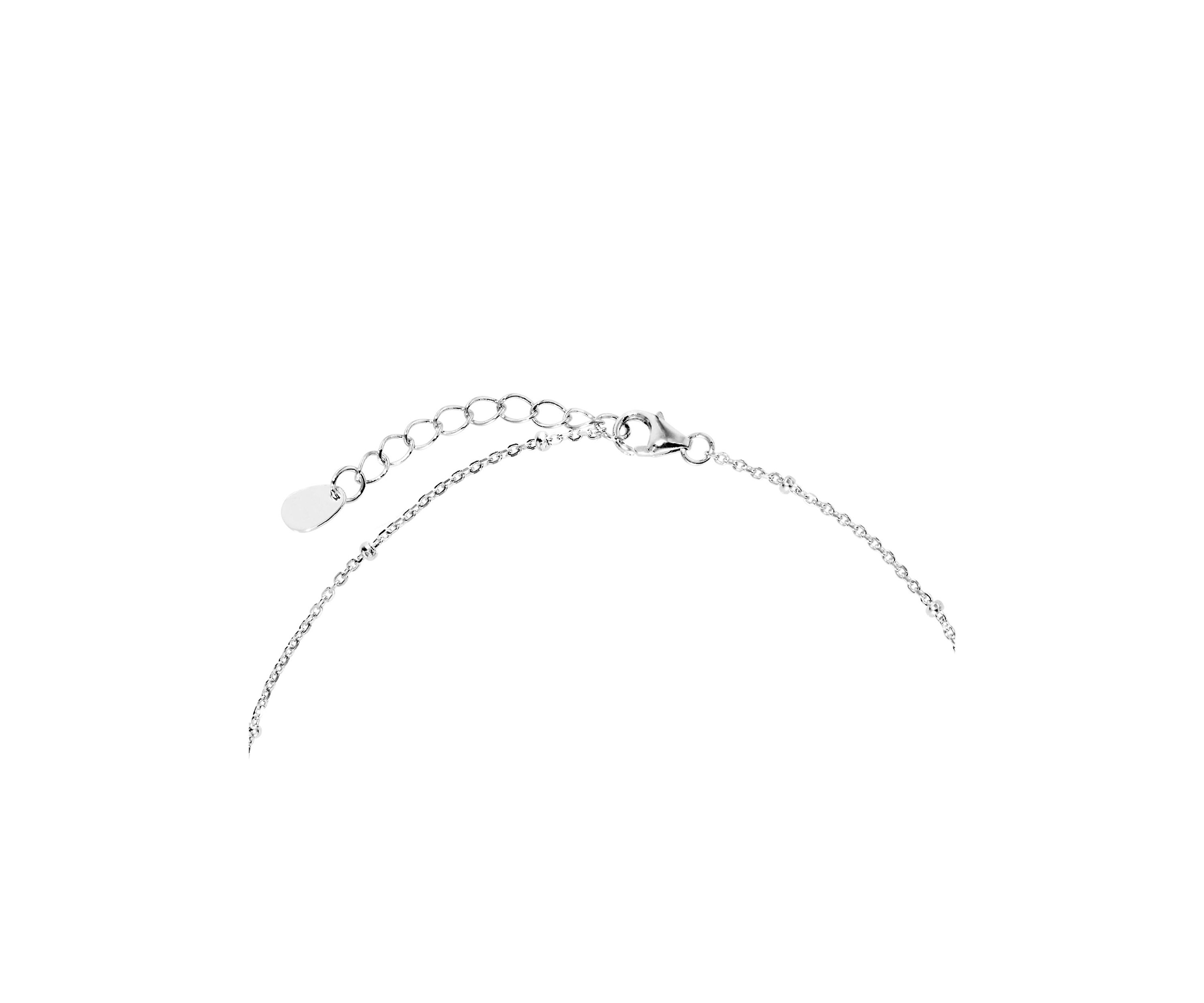 Sterling Silver Evil Eye Curb Bead Chain Anklet