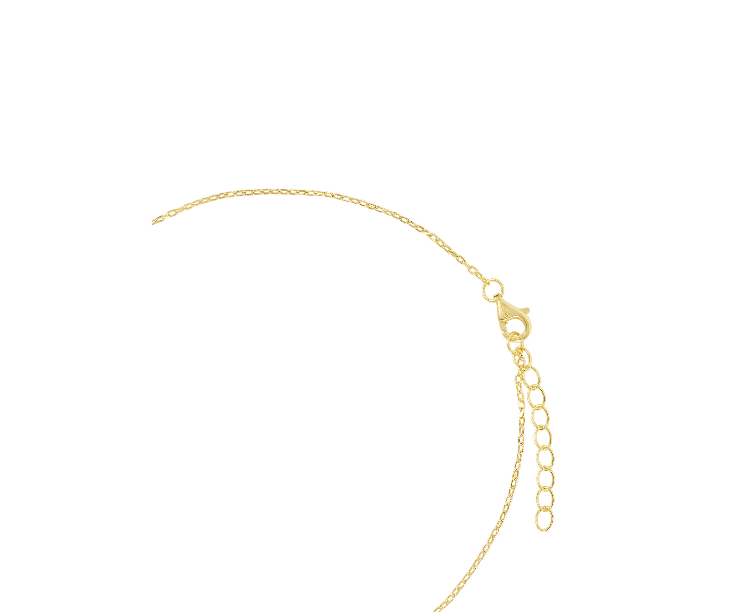 Gold Over Sterling Silver Cubic Zirconia Multi Cable Anklet