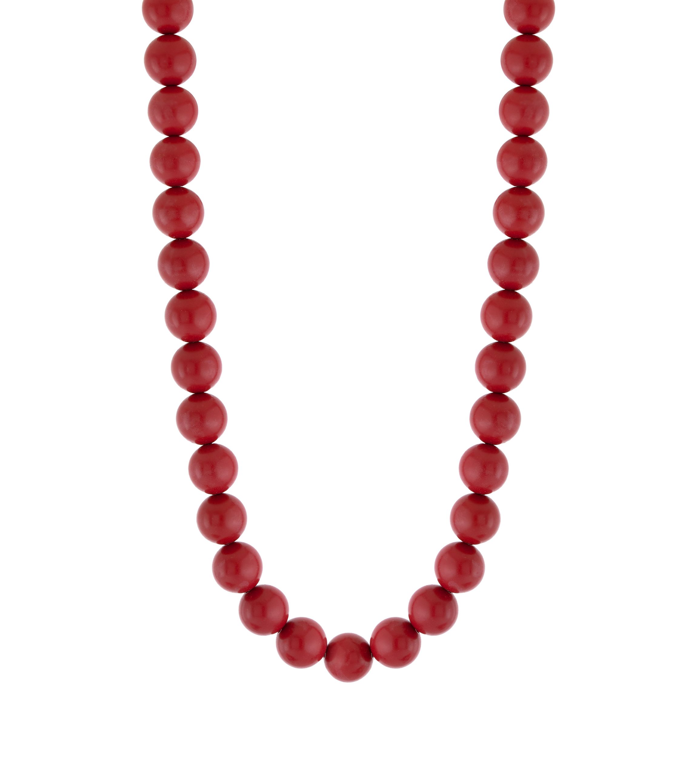 Sterling Silver 22in Coral Beaded Necklace