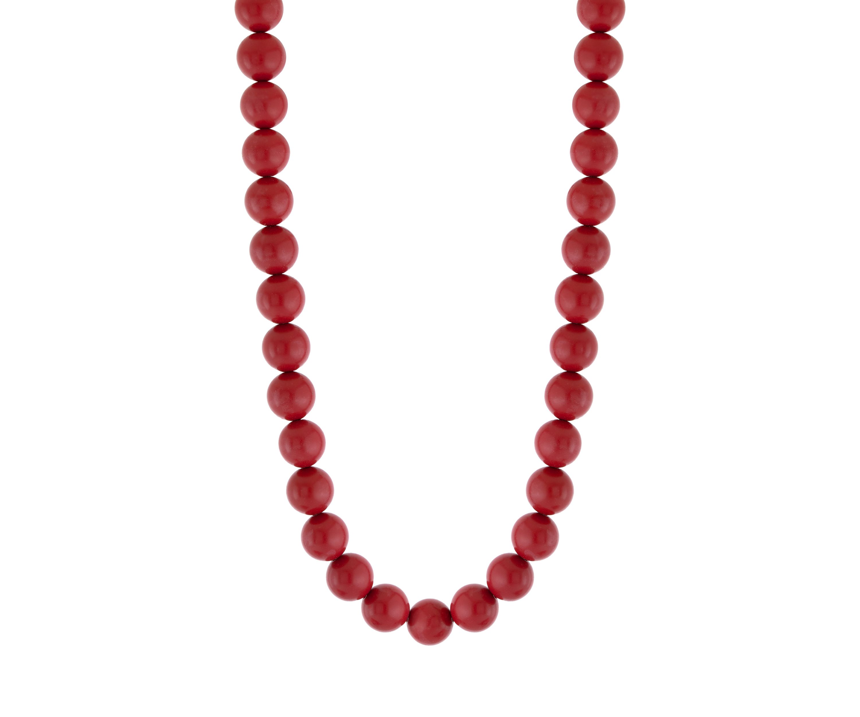 Sterling Silver 22in Coral Beaded Necklace